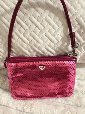 Coach Pink Sequin Poppy Wristlet